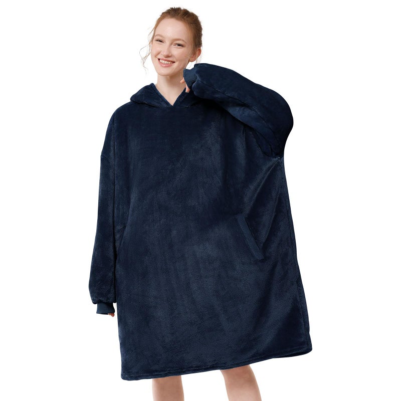 LetsFunny Blanket Hoodie,Oversized Wearable Sherpa Fleece Blanket Sweatshirt,Super Soft Warm Cozy with Giant Pocket,Gifts for Women Men Adults Teenagers Kids, One Size Fits All - Image 1